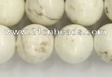 CWB803 15.5 inches 10mm round white howlite turquoise beads