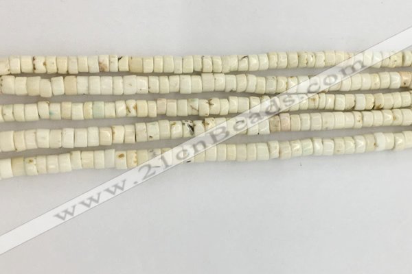 CWB820 15.5 inches 2*4mm tyre howlite turquoise beads wholesale