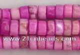 CWB821 15.5 inches 2*4mm tyre howlite turquoise beads wholesale