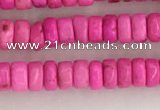 CWB822 15.5 inches 2*4mm tyre howlite turquoise beads wholesale