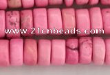 CWB837 15.5 inches 3*6mm tyre howlite turquoise beads wholesale