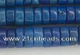 CWB841 15.5 inches 3*6mm tyre howlite turquoise beads wholesale