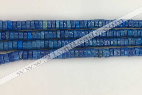 CWB841 15.5 inches 3*6mm tyre howlite turquoise beads wholesale