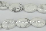 CWB85 15.5 inches 13*18mm oval natural white howlite beads