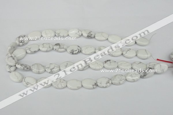 CWB85 15.5 inches 13*18mm oval natural white howlite beads