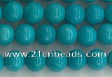 CWB850 15.5 inches 4mm round howlite turquoise beads wholesale