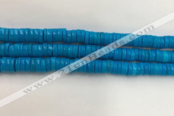 CWB907 15.5 inches 3*8mm tyre howlite turquoise beads wholesale