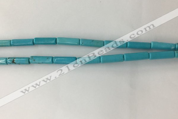 CWB915 15.5 inches 4*13mm tube howlite turquoise beads wholesale