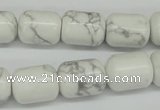 CWB94 15.5 inches 12*16mm drum natural white howlite beads