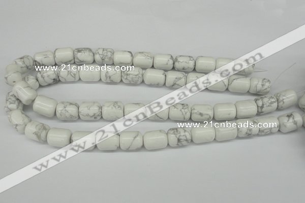 CWB94 15.5 inches 12*16mm drum natural white howlite beads