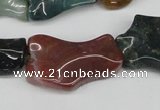 CWG03 15.5 inches 25*33mm wavy freeform Indian agate gemstone beads