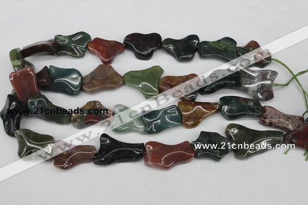 CWG03 15.5 inches 25*33mm wavy freeform Indian agate gemstone beads