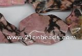 CWG09 15.5 inches 25*33mm wavy freeform rhodonite gemstone beads