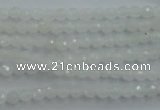 CWH01 15.5 inches 4mm faceted round white jade beads wholesale