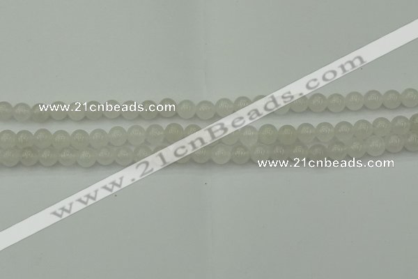 CWH51 15.5 inches 6mm round white jade beads wholesale