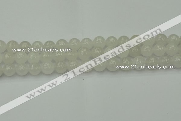 CWH54 15.5 inches 12mm round white jade beads wholesale