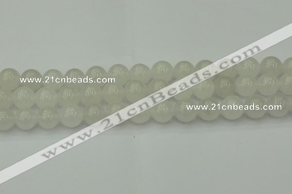 CWH55 15.5 inches 14mm round white jade beads wholesale