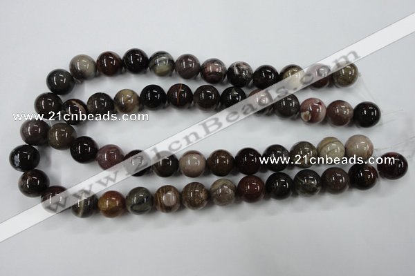 CWJ205 15.5 inches 14mm round wood jasper gemstone beads wholesale