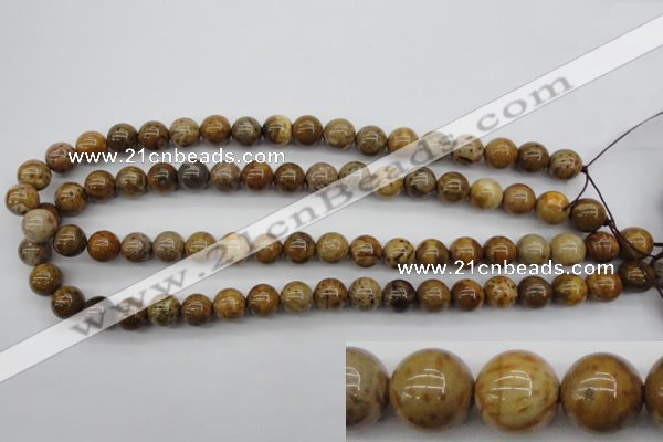 CWJ253 15.5 inches 10mm round wood jasper gemstone beads wholesale