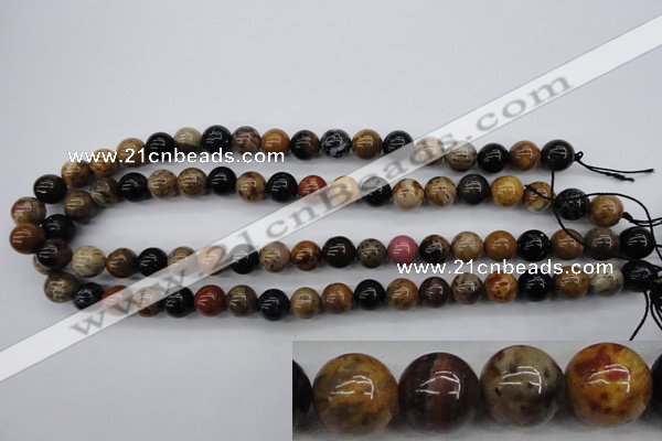 CWJ262 15.5 inches 8mm round wood jasper gemstone beads wholesale