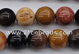 CWJ266 15.5 inches 15mm round wood jasper gemstone beads wholesale