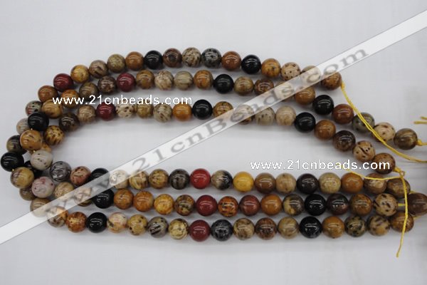 CWJ282 15.5 inches 9mm round wood jasper gemstone beads wholesale