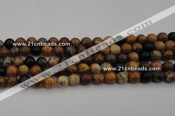 CWJ289 15.5 inches 14mm round wood jasper gemstone beads wholesale