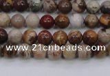 CWJ400 15.5 inches 4mm round wood jasper gemstone beads wholesale