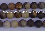 CWJ411 15.5 inches 6mm round matte wood jasper beads wholesale