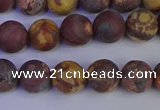 CWJ422 15.5 inches 8mm round matte wood eye jasper beads