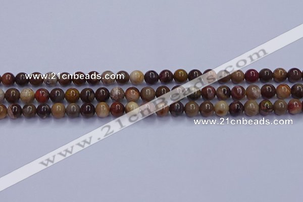 CWJ430 15.5 inches 4mm round wood jasper beads wholesale