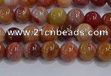 CWJ461 15.5 inches 6mm round rainbow wood jasper beads