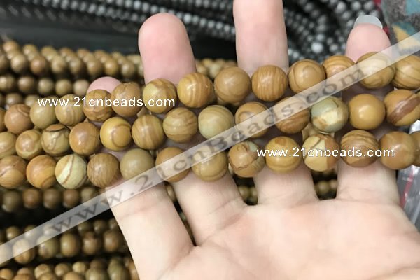 CWJ513 15.5 inches 10mm round wooden jasper beads wholesale