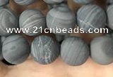 CWJ557 15.5 inches 6mm round matte coffee wood jasper beads wholesale