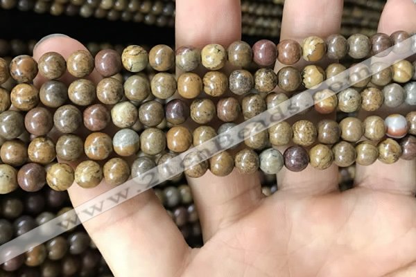 CWJ562 15.5 inches 4mm round wood jasper beads wholesale