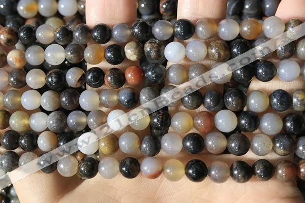 CWJ569 15.5 inches 6mm round Arizona petrified wood jasper beads