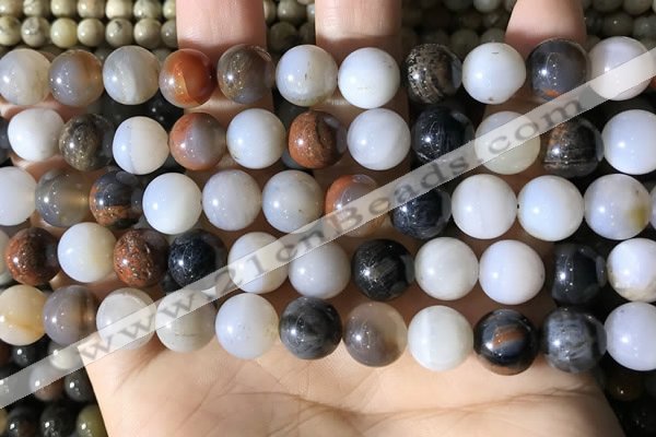 CWJ571 15.5 inches 10mm round Arizona petrified wood jasper beads