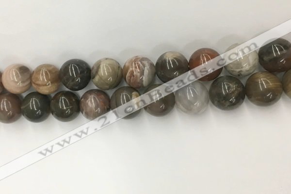 CWJ579 15.5 inches 14mm round wood jasper beads wholesale