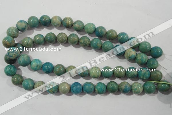 CXH105 15.5 inches 14mm round dyed Xiang He Shi gemstone beads