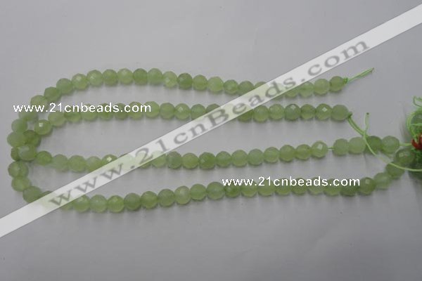CXJ102 15.5 inches 8mm faceted round New jade beads wholesale