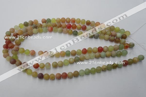 CXJ112 15.5 inches 8mm round dyed New jade beads wholesale