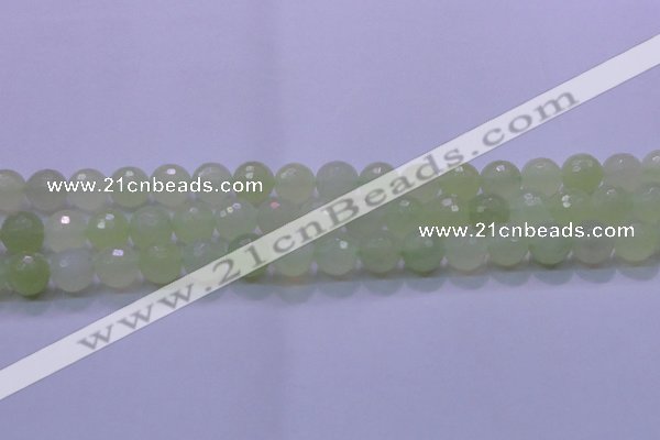 CXJ221 15.5 inches 12mm faceted round New jade beads wholesale