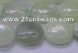 CXJ226 15.5 inches 18mm flat round New jade beads wholesale