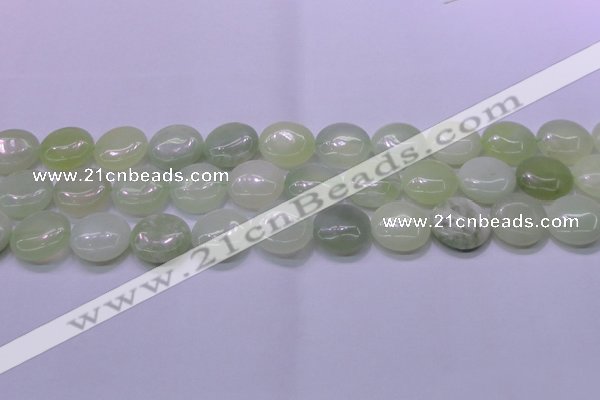 CXJ226 15.5 inches 18mm flat round New jade beads wholesale