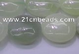 CXJ228 15.5 inches 25mm flat round New jade beads wholesale