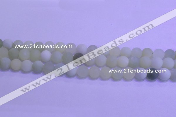 CXJ303 15.5 inches 10mm round matte New jade beads wholesale
