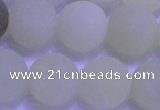 CXJ305 15.5 inches 14mm round matte New jade beads wholesale