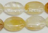CYC03 15.5 inches 18*25mm oval yellow crystal quartz beads