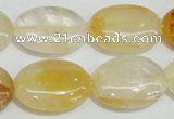 CYC03 15.5 inches 18*25mm oval yellow crystal quartz beads