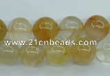 CYC104 15.5 inches 12mm round yellow crystal quartz beads